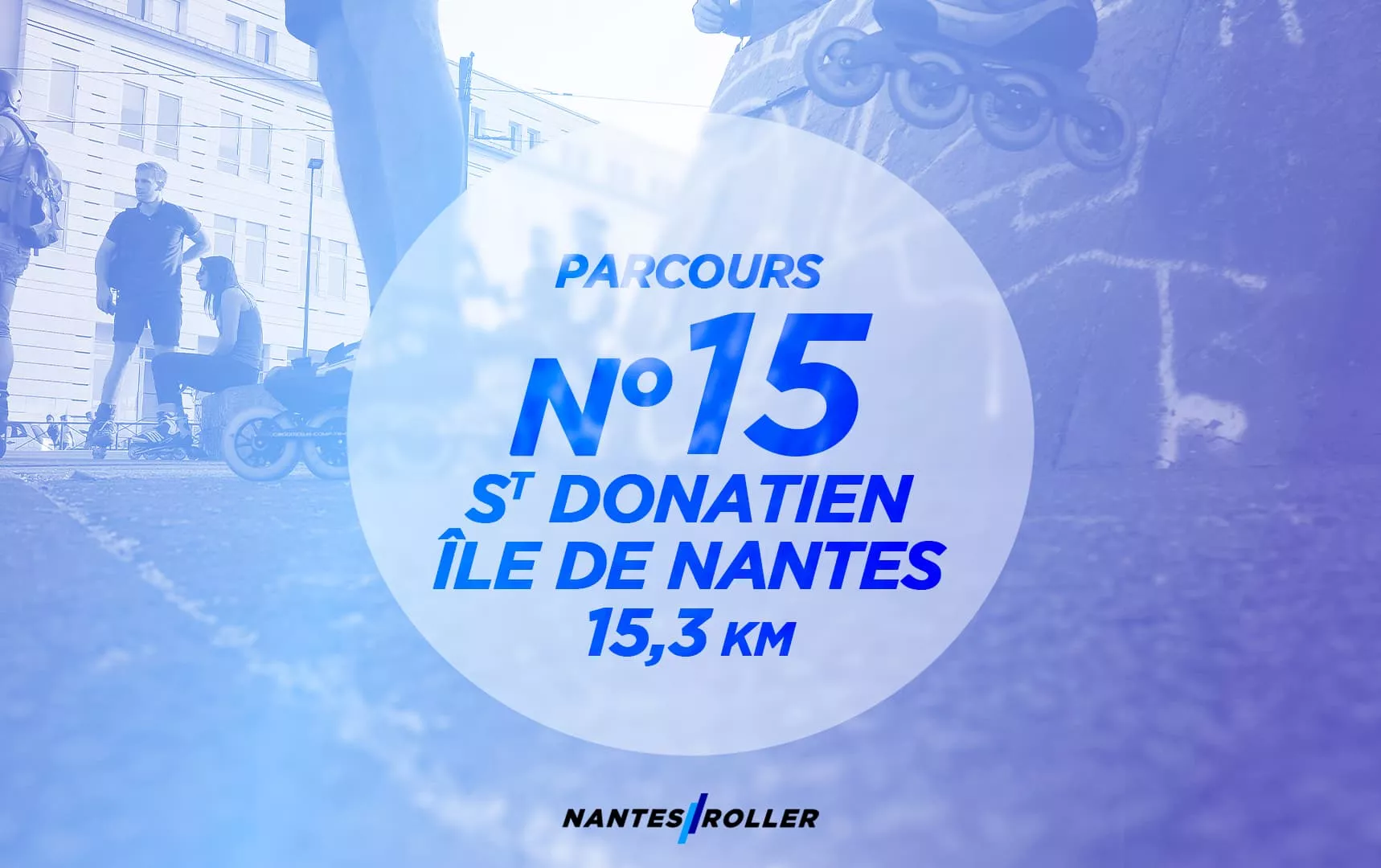 Représentation du parcours NR 15 – St Donatien – île de Nantes