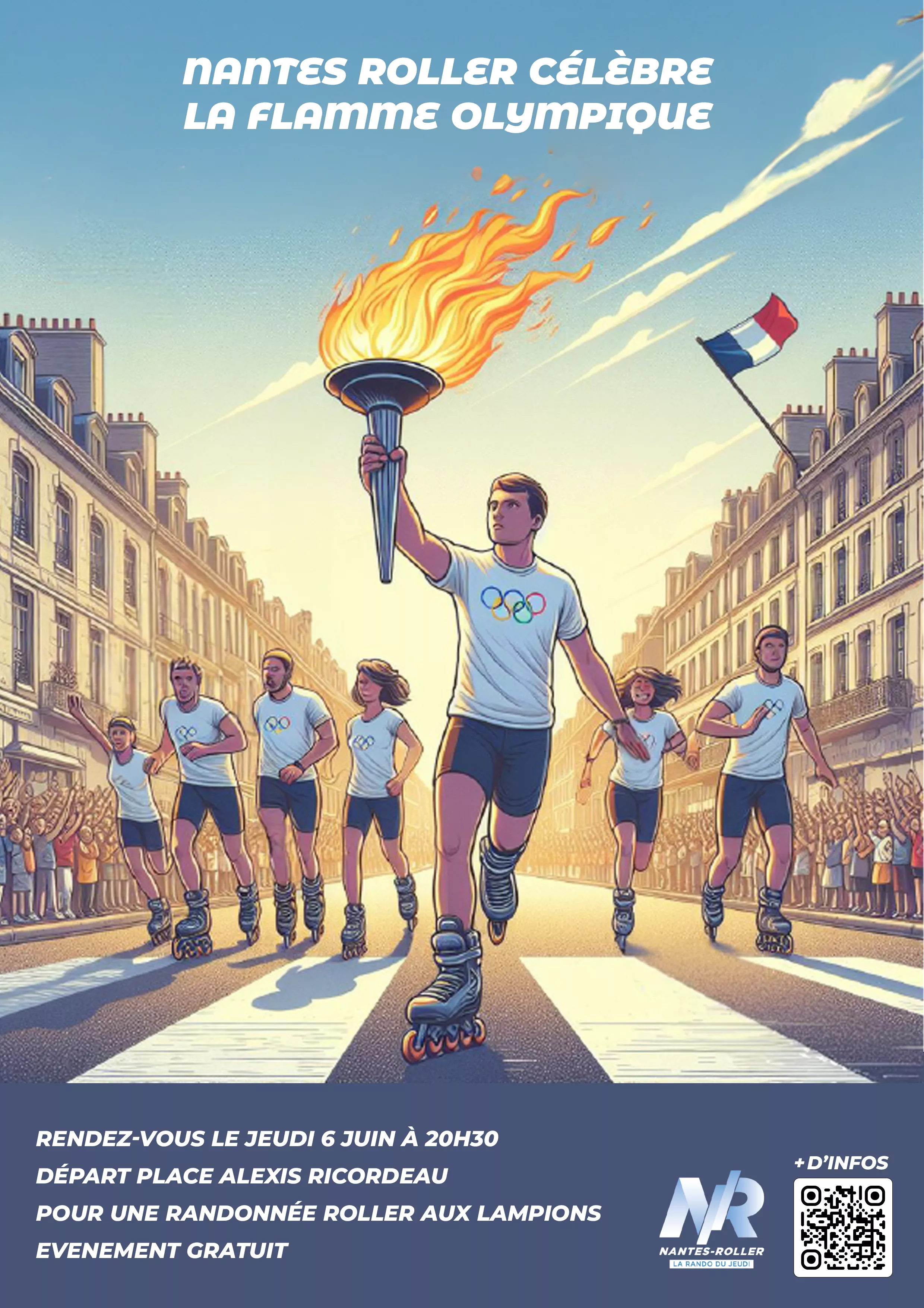 Affiche de la randonnée événementielle : La flamme olympique