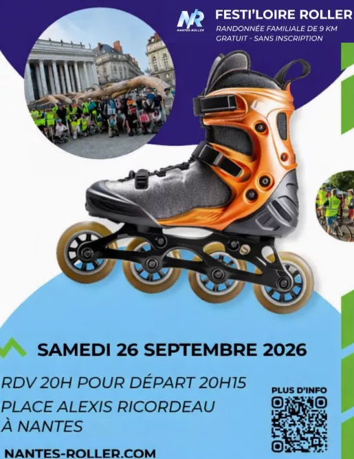 Affiche de la randonnée événementielle : Festi'Loire Roller